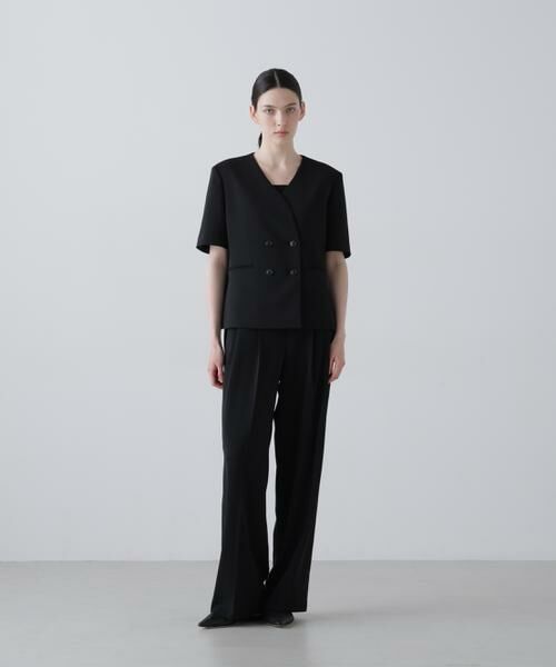 ADORE / アドーア パンツ | ストレッチジョーゼットパンツ（ブラック）