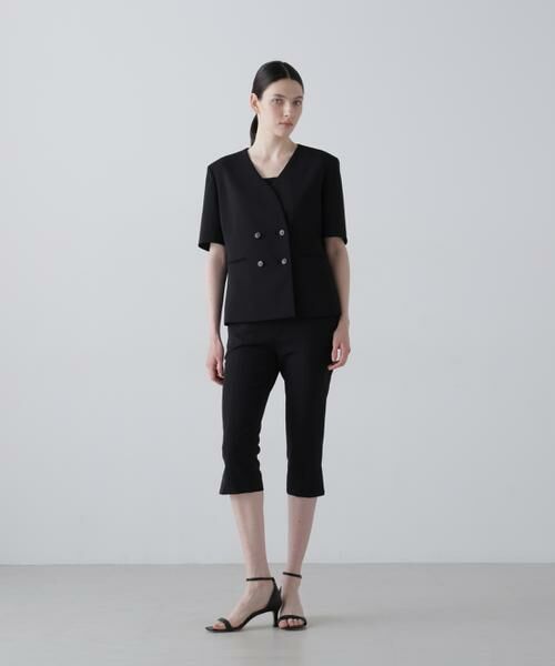 ADORE / アドーア パンツ | ストレッチダブルクロスパンツ（ブラック）