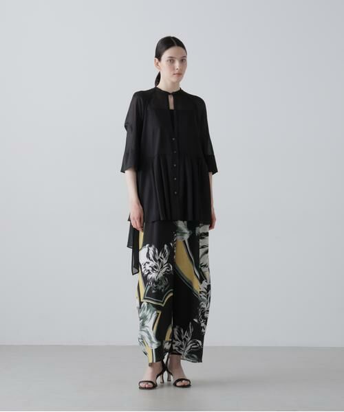 ADORE / アドーア パンツ | パナマプリントパンツ(ブラック)