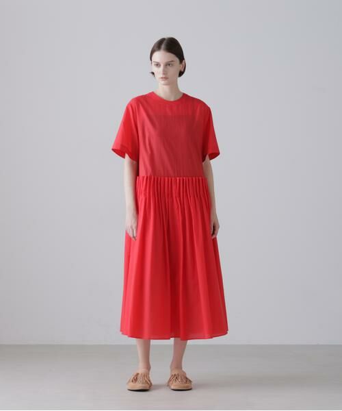 ADORE / アドーア ワンピース | ナイロンコットンタフタワンピース（レッド）