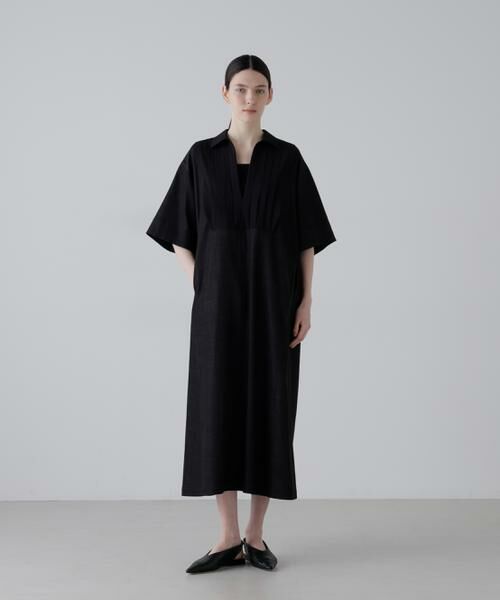 ADORE / アドーア ワンピース | ハイブリッドデニムワンピース（ブラック）