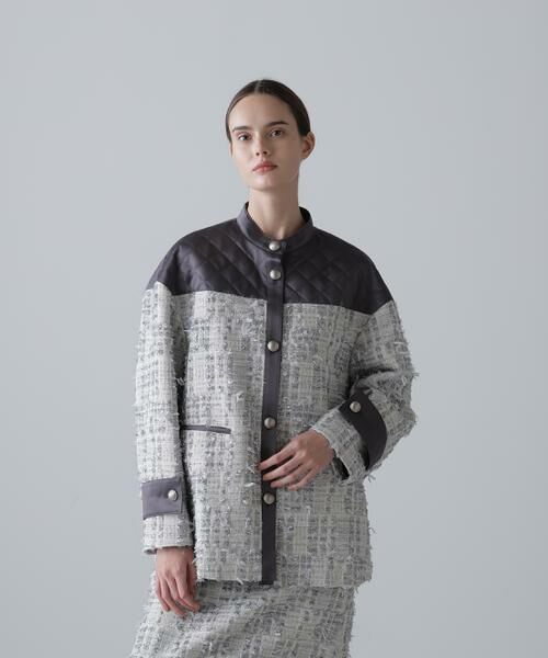 ADORE / アドーア テーラードジャケット | ＜BLACK LABEL＞ＭＡＬＨＩＡプランタンツイードジャケット（グレー）