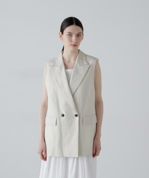 ADORE / アドーア テーラードジャケット | ◆デラヴェライク麻ジレ（エクリュ1）