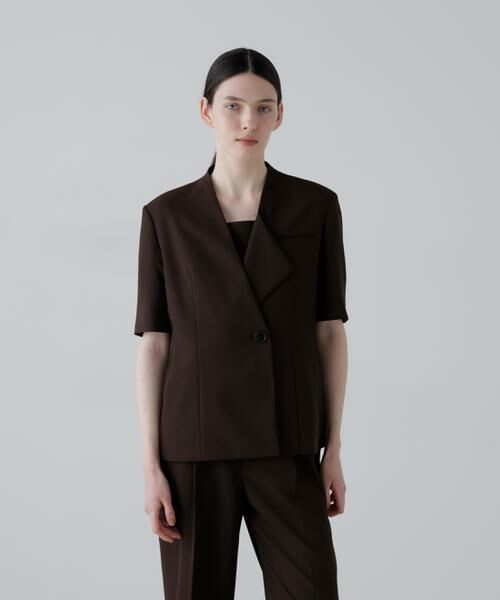 ADORE / アドーア テーラードジャケット | ◆ドライツイルジャケット（ブラウン）