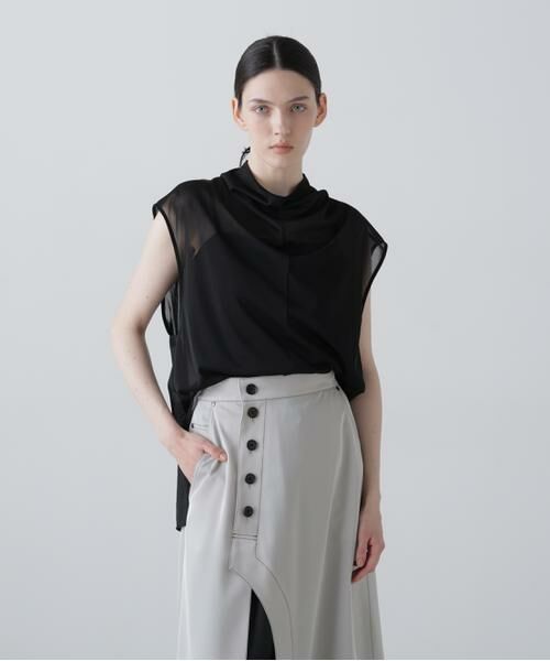 ADORE / アドーア カットソー | シアージャージートップス（ブラック）