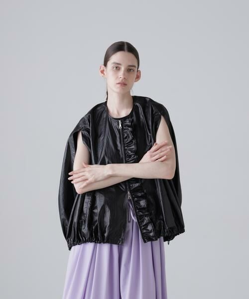 ADORE / アドーア テーラードジャケット | コーティングナイロン（ブラック）