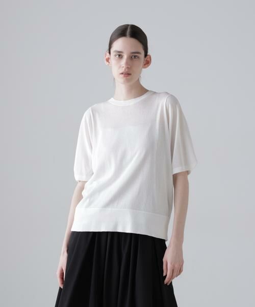 ADORE / アドーア ニット・セーター | ドライタッチコットンニット（ホワイト）