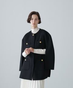 ADORE / アドーア アウター | ◆ソリッドウールリバーノーカラー
