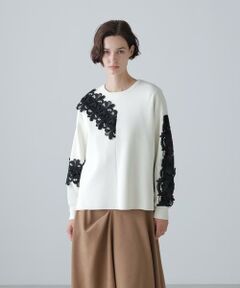 ADORE / アドーア ニット・セーター | ◆レースブロッキングニット