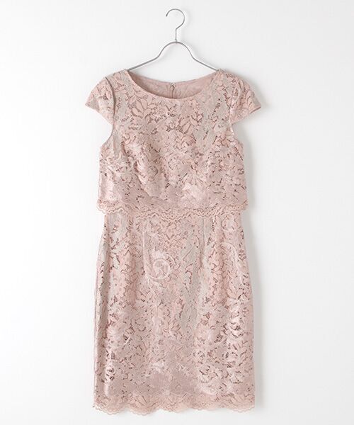 Adrianna Papell / アドリアナ パペル ドレス | EMBROIDERED LACE POPOVER DRESS | 詳細8