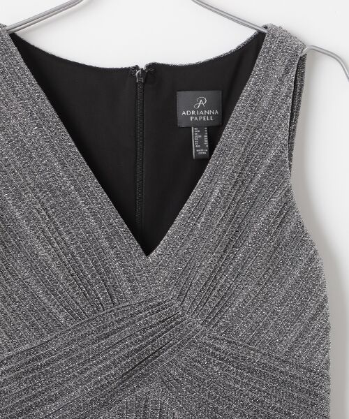 Adrianna Papell / アドリアナ パペル ドレス | Metallic Pleated Gown | 詳細2