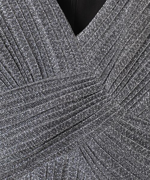 Adrianna Papell / アドリアナ パペル ドレス | Metallic Pleated Gown | 詳細6