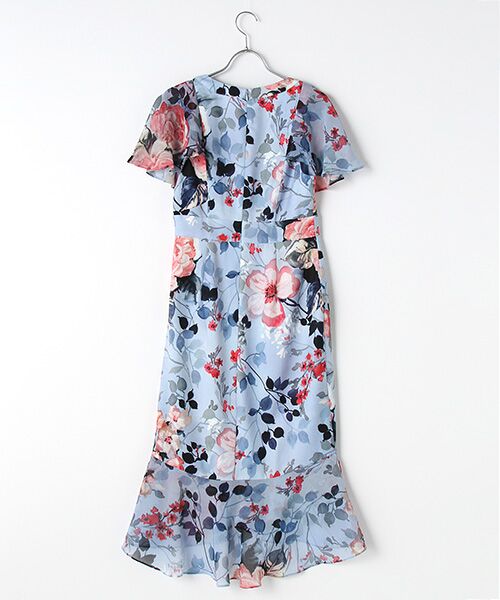 Adrianna Papell / アドリアナ パペル ドレス | Floral Faux Wrap Ruffle Dress | 詳細1