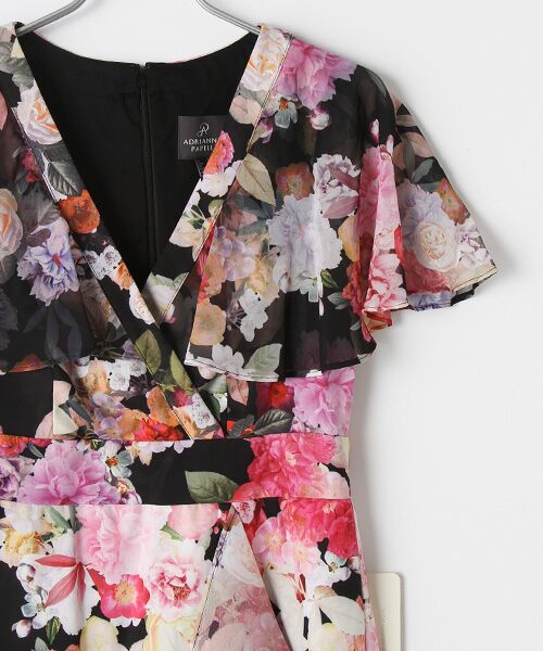 Adrianna Papell / アドリアナ パペル ドレス | Floral Printed Combo Wrap Dress | 詳細2