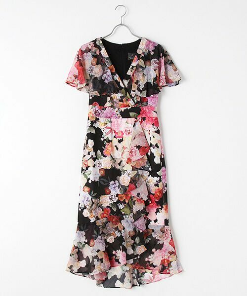 Adrianna Papell / アドリアナ パペル ドレス | Floral Printed Combo Wrap Dress | 詳細8