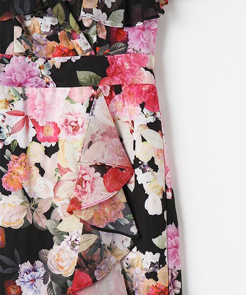 Adrianna Papell / アドリアナ パペル ドレス | Floral Printed Combo Wrap Dress | 詳細3