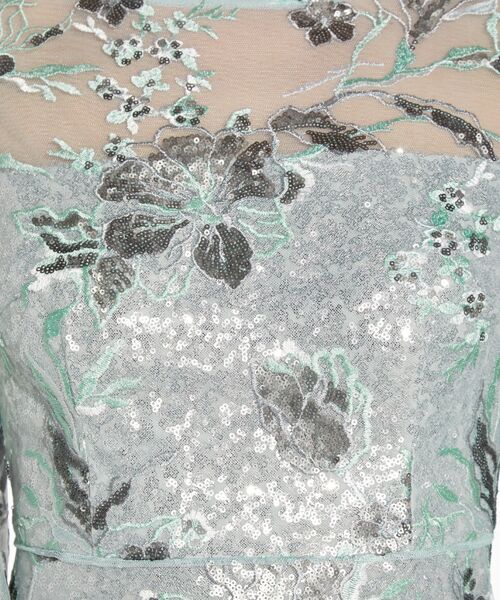 セール】 Embroidered Sequin Cocktail Dress （ドレス）｜Adrianna