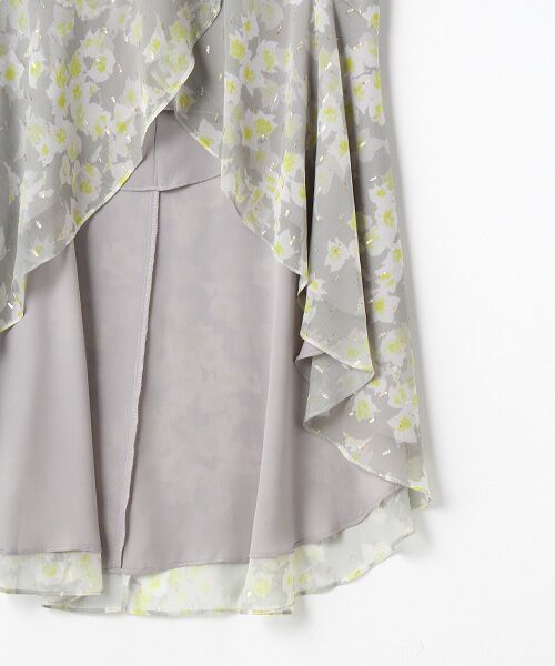 Adrianna Papell / アドリアナ パペル ドレス | Floral Chiffon Buttoned Dress | 詳細4