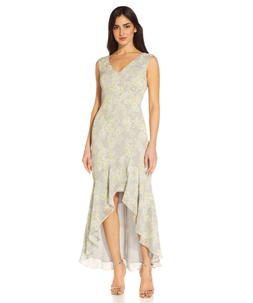 セール】 Floral Chiffon Buttoned Dress （ドレス）｜Adrianna Papell