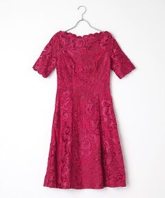 Embroidered Lace Midi Dress