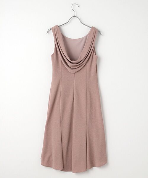 Adrianna Papell / アドリアナ パペル ミニ丈・ひざ丈ワンピース | Metallic Knit Cowl Back Dress | 詳細1