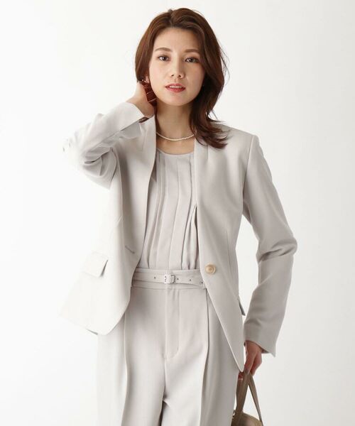 ジョーゼットノーカラーテーラードジャケット セットアップ Ag By Aquagirl エージー バイ アクアガール ファッション通販 タカシマヤファッションスクエア