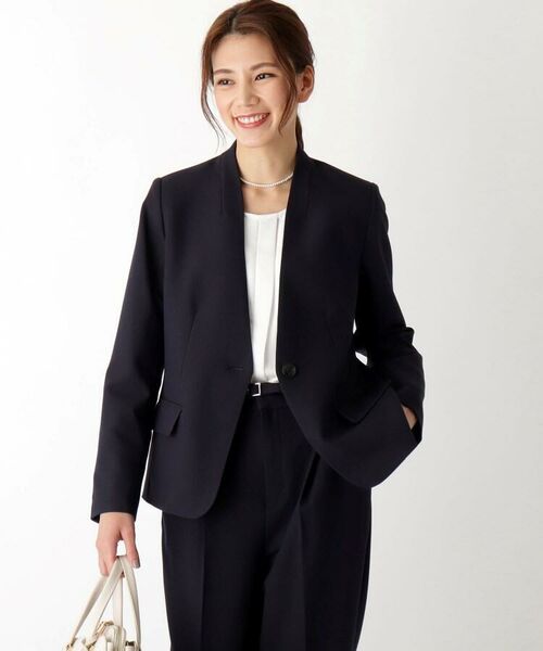 ジョーゼットノーカラーテーラードジャケット セットアップ Ag By Aquagirl エージー バイ アクアガール ファッション通販 タカシマヤファッションスクエア