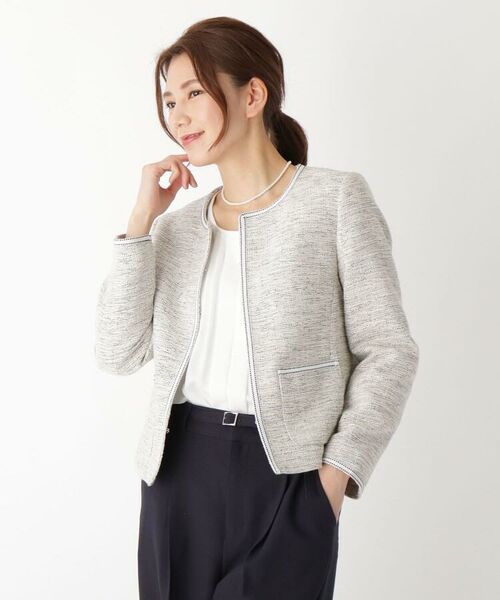 セール ツイードノーカラージャケット セットアップ Ag By Aquagirl エージー バイ アクアガール ファッション通販 タカシマヤファッションスクエア