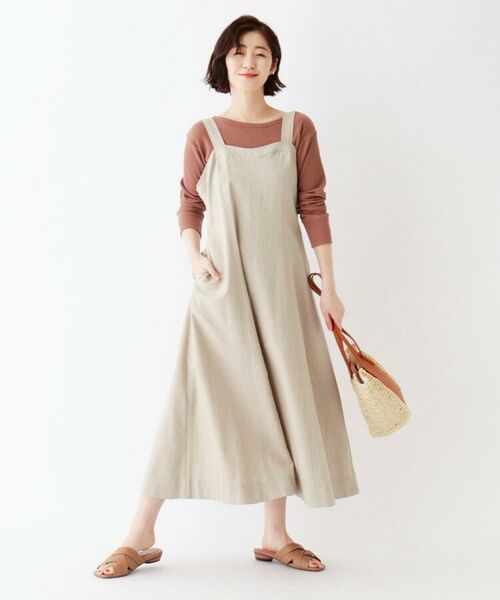 セール 綿麻パターンフレアキャミワンピース ロング マキシ丈ワンピース Ag By Aquagirl エージー バイ アクアガール ファッション通販 タカシマヤファッションスクエア