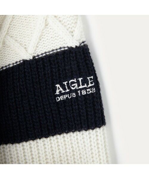 AIGLE / エーグル ニット・セーター | ミックスストライプ プルオーバー セーター | 詳細9