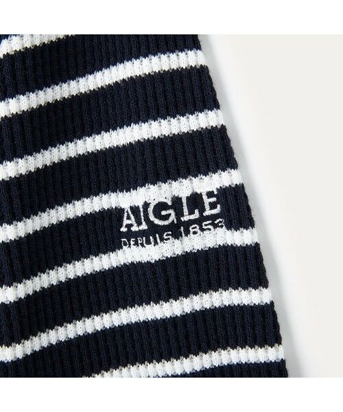 AIGLE / エーグル カットソー | 吸水速乾 ワッフル ストライプ 長袖Tシャツ | 詳細13