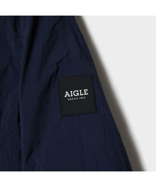 AIGLE / エーグル ステンカラーコート | 撥水 ワッシャータッチ ロングパーカ コート | 詳細7