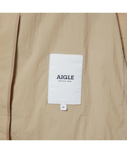AIGLE / エーグル ステンカラーコート | 撥水 ワッシャータッチ ロングパーカ コート | 詳細20