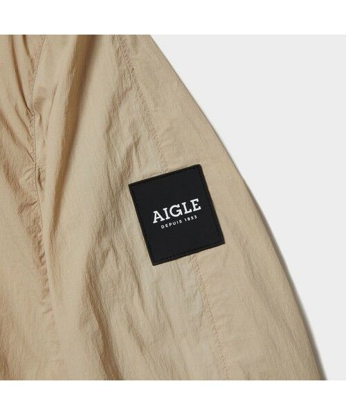 AIGLE / エーグル ステンカラーコート | 撥水 ワッシャータッチ ロングパーカ コート | 詳細17