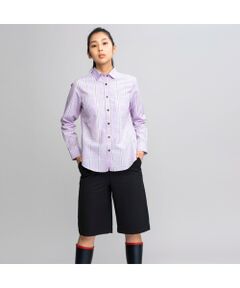 AIGLE / エーグル シャツ・ブラウス | 吸水速乾 リネンブレンド チェック 長袖シャツ