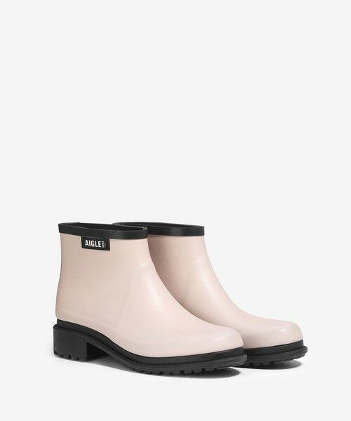 AIGLE / エーグル レインシューズ | 全天候対応型 フルフィール ラバーブーツ ロー / ショートブーツ（ピンク）