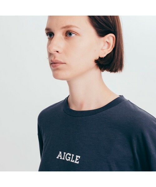 AIGLE / エーグル Tシャツ | 吸水速乾 ミニロゴ 長袖Ｔシャツ | 詳細3