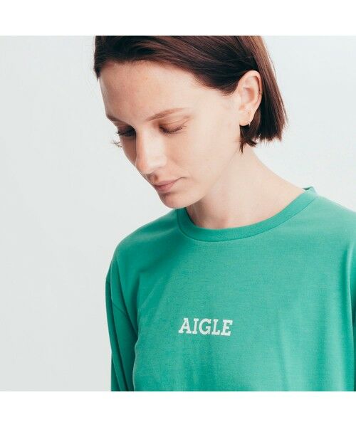 AIGLE / エーグル Tシャツ | 吸水速乾 ミニロゴ 長袖Ｔシャツ | 詳細11