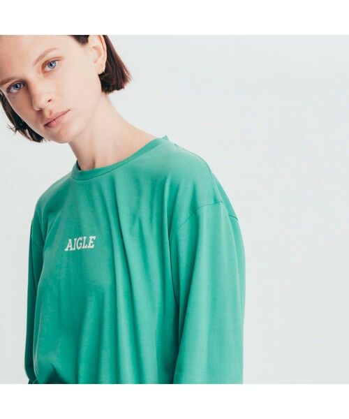 AIGLE / エーグル Tシャツ | 吸水速乾 ミニロゴ 長袖Ｔシャツ | 詳細12