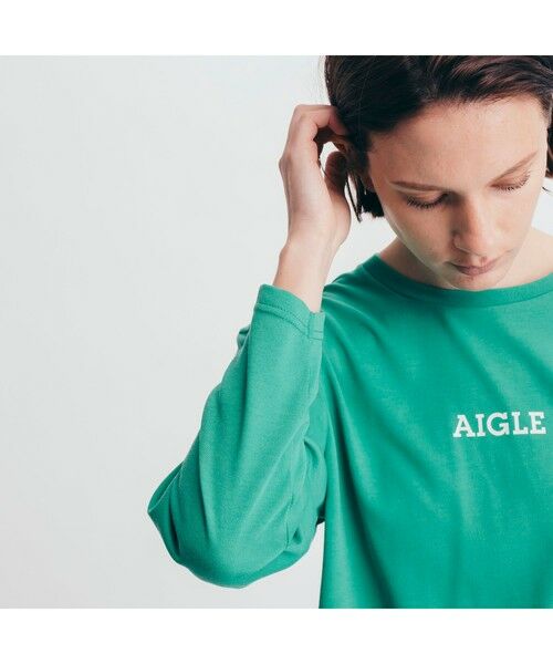 AIGLE / エーグル Tシャツ | 吸水速乾 ミニロゴ 長袖Ｔシャツ | 詳細13