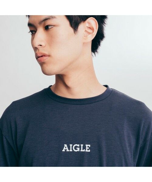 AIGLE / エーグル Tシャツ | 吸水速乾 ミニロゴ 長袖Ｔシャツ | 詳細3