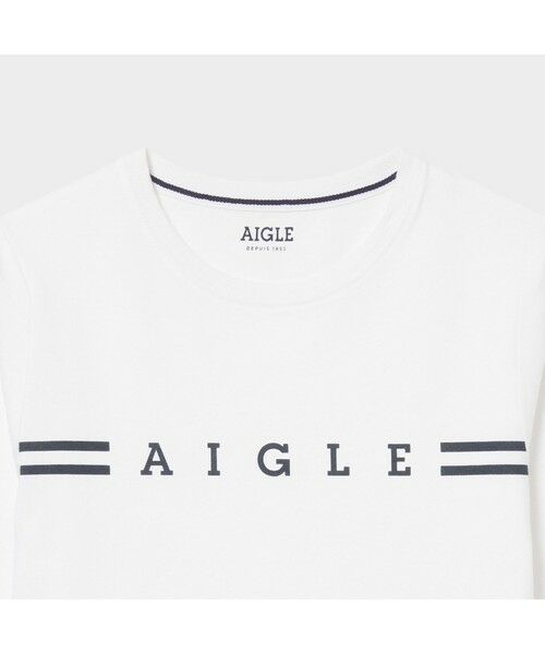 AIGLE / エーグル Tシャツ | オーガニックコットン ロゴ 長袖Ｔシャツ | 詳細2