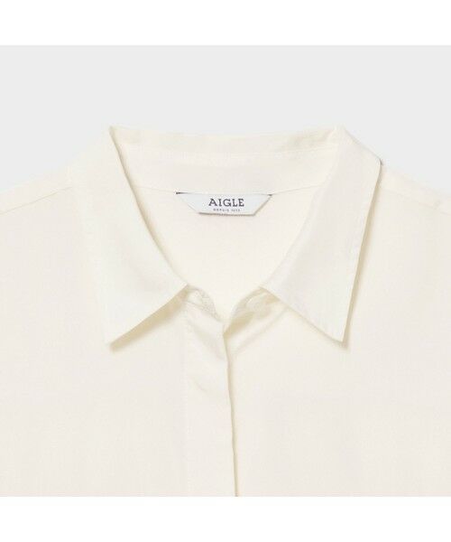 AIGLE / エーグル シャツ・ブラウス | リラックスシルエット ドレープデザイン長袖シャツ | 詳細6