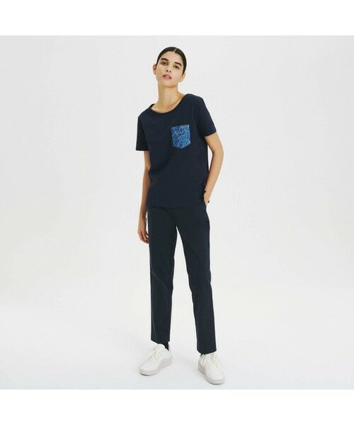 AIGLE / エーグル Tシャツ | リバティプリント ポケット 半袖Tシャツ | 詳細1