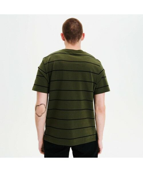 AIGLE / エーグル Tシャツ | リネンコット ストライプンポケット 半袖Tシャツ | 詳細6