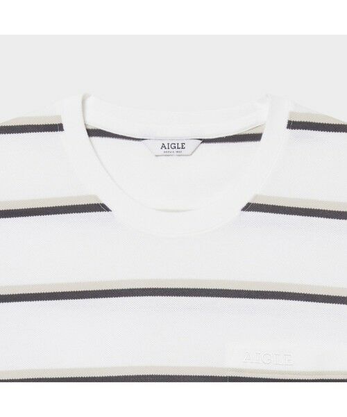 AIGLE / エーグル Tシャツ | MIJ マルチボーダー ポケット 半袖Tシャツ | 詳細5