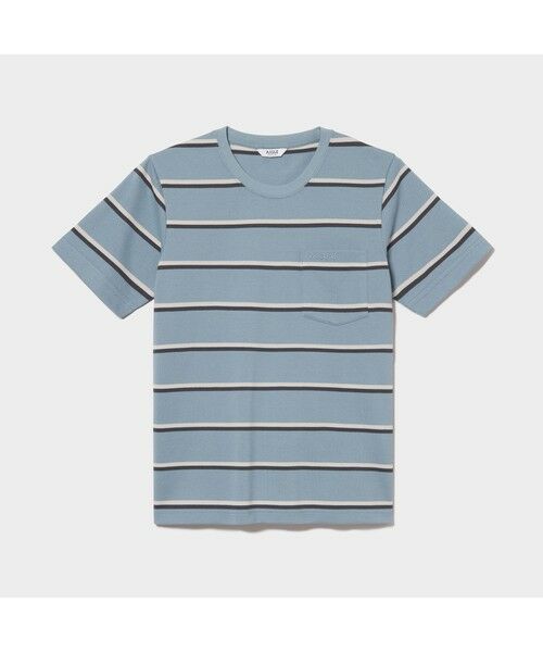 AIGLE / エーグル Tシャツ | MIJ マルチボーダー ポケット 半袖Tシャツ | 詳細10