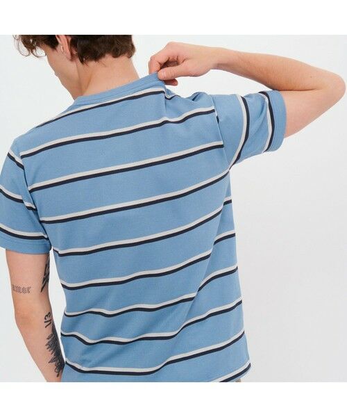 AIGLE / エーグル Tシャツ | MIJ マルチボーダー ポケット 半袖Tシャツ | 詳細9