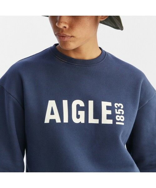 AIGLE / エーグル スウェット | ロゴクルーネックスウェットシャツ | 詳細4