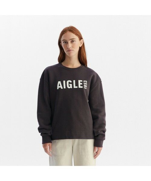 AIGLE / エーグル スウェット | ロゴクルーネックスウェットシャツ | 詳細5